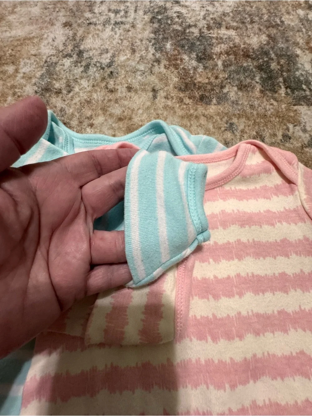 Touched by Nature 100% Organic Cotton Baby Gown set of 2 - Pink and Light Blue
